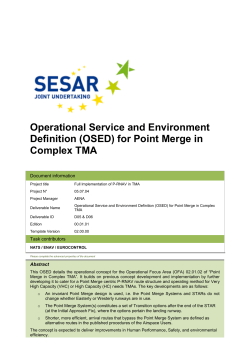 Operational Service and Environment Definition (OSED) for Point