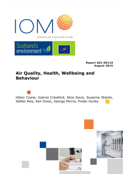 Air Quality, Health, Wellbeing and Behaviour