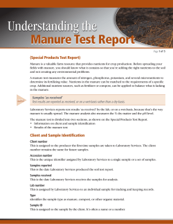 Understanding the Manure Test Report
