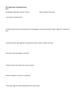 Act I Study Questions
