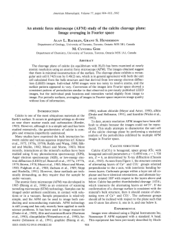 An atomic force microscope (AFM) study of the calcite