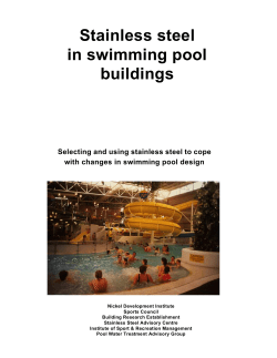 Stainless steel in swimming pool buildings