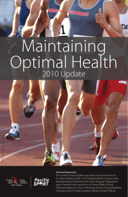 Maintaining Optimal Health