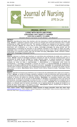 LIVING WITH DEATH AND DYING ORIGINAL ARTICLE