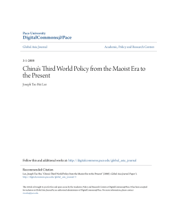 China`s Third World Policy from the Maoist Era to the Present