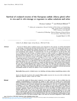 Survival of ovulated oocytes of the European catfish \(Silurus glanis