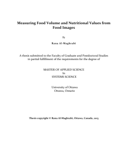 Measuring Food Volume and Nutritional Values from