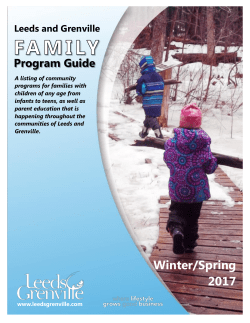 Leeds Grenville Family Program Guide