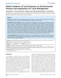 Global Gradients of Coral Exposure to Environmental Stresses and