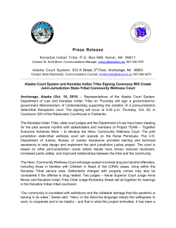 Press Release - Kenaitze Indian Tribe