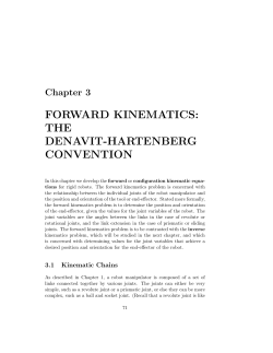 forward kinematics: the denavit-hartenberg convention