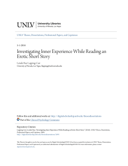 Investigating Inner Experience While Reading an Erotic Short Story