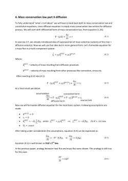 4. Mass conservation law part II-diffusion