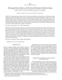 The Largest Known Maars on Earth, Seward Peninsula, Northwest