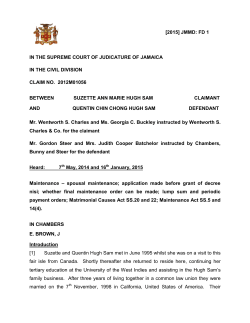 Hugh Sam, Suzette Ann Marie v Hugh Sam, Quentin Chong