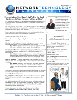 September 2015 - Network Technology Partners