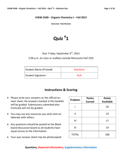 Solutions - Paul Bracher