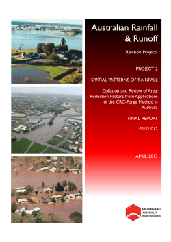Stage 2 report - Australian Rainfall and Runoff