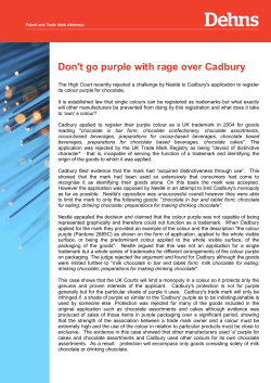 Don`t go purple with rage over Cadbury