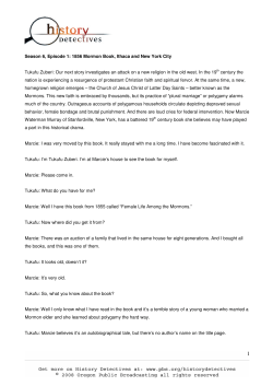 Season 6, Episode 1: 1856 Mormon Book, Ithaca and New York City