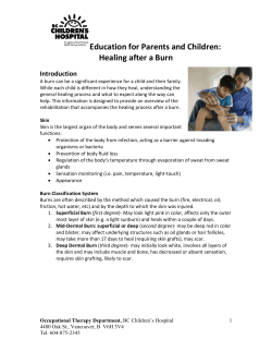 Healing after a Burn