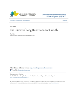 The Climax of Long-Run Economic Growth