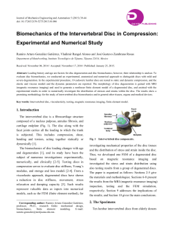 Biomechanics of the Intervertebral Disc in Compression