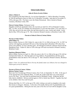 Eidem Family History - City of Brooklyn Park