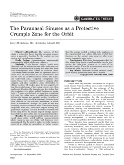 The paranasal sinuses as a protective crumple zone for the orbit