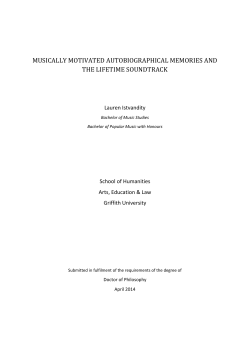 MUSICALLY MOTIVATED AUTOBIOGRAPHICAL MEMORIES AND