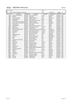 CSI2*/YH1* 25-27.11.16