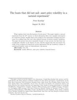 The boats that did not sail: asset price volatility in a natural experiment