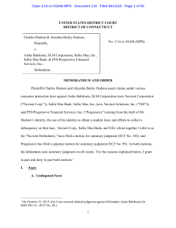 Hudson v. Babilonia, SLM Corporation, Sallie Mae, Inc