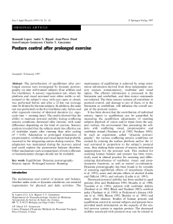 Posture control after prolonged exercise