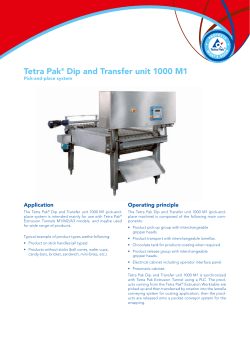 Tetra Pak® Dip and Transfer unit 1000 M1