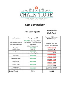 Cost Comparison - Chalk