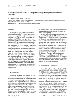 Plastic Deformation in B.C.C. Alloys Induced by Hydrogen