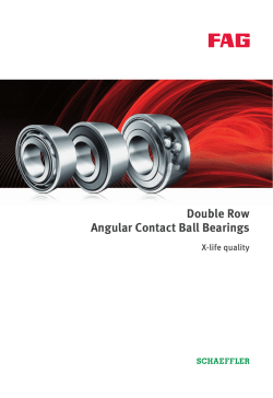 Double Row Angular Contact Ball Bearings