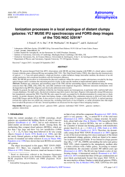 Ionization processes in a local analogue of distant clumpy galaxies
