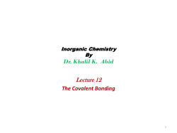 The Covalent Bonding