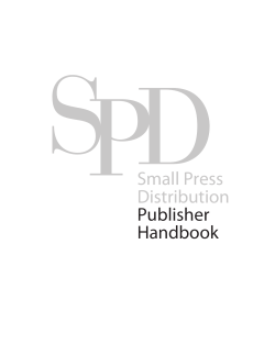 Small Press Distribution Publisher Handbook