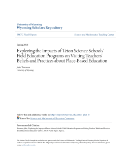 Exploring the Impacts of Teton Science Schools` Field Education