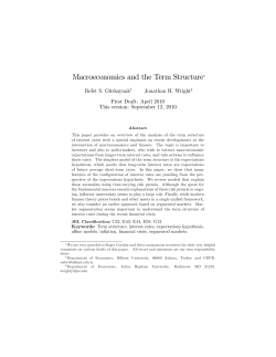 Macroeconomics and the Term Structure*