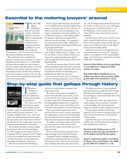 Essential to the motoring lawyers` arsenal Step-by