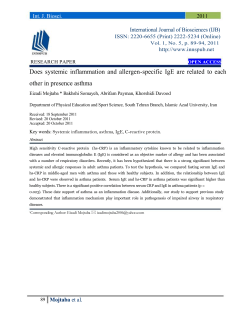 Does systemic inflammation and allergen