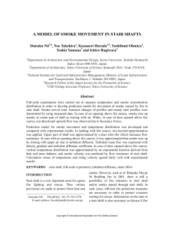 A MODEL OF SMOKE MOVEMENT IN STAIR SHAFTS