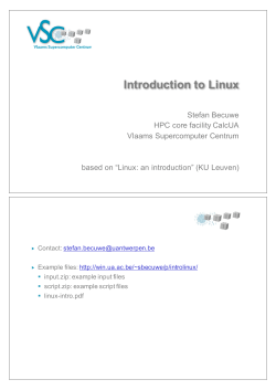 Linux intro 2016 (UAntwerp extended version)