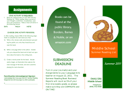 Summer Reading List
