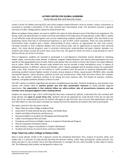 Study Abroad Parent`s Agreement