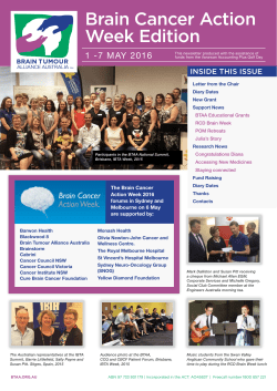 Brain Cancer Action Week Edition